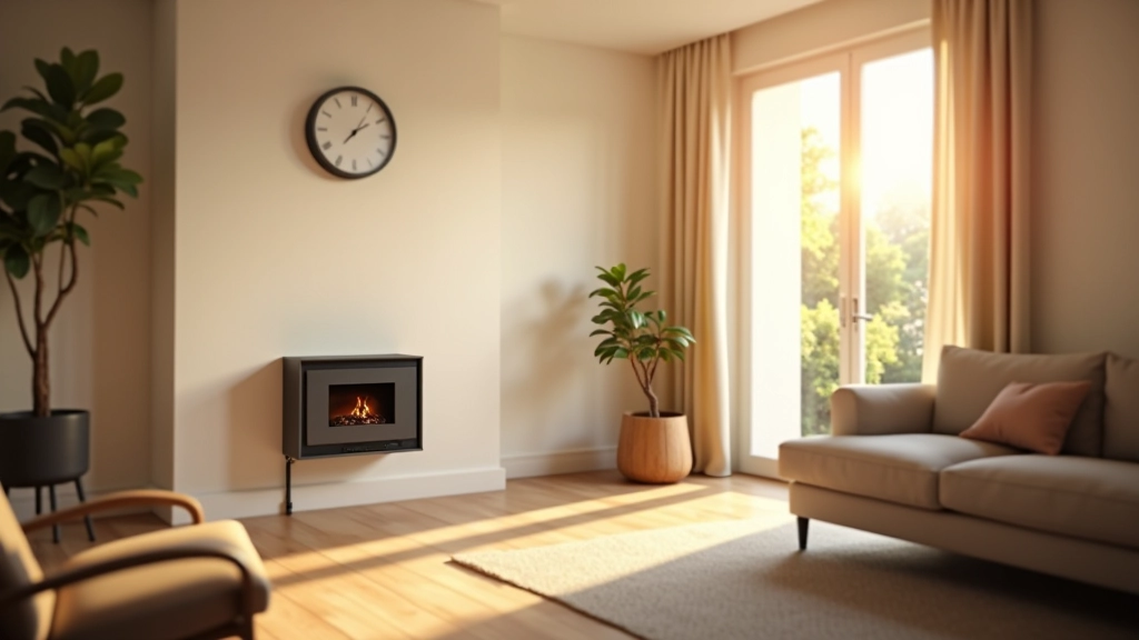 Intérieur d'un logement moderne français avec système de chauffage efficace